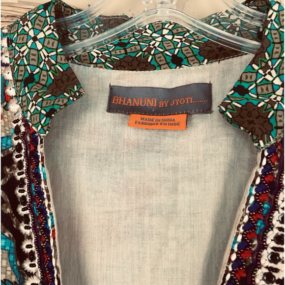 Anthropologie x Bhanuni by Jyoti Ronika Patterned Maxi Dress Multicolor Size M - Picture 14 of 16